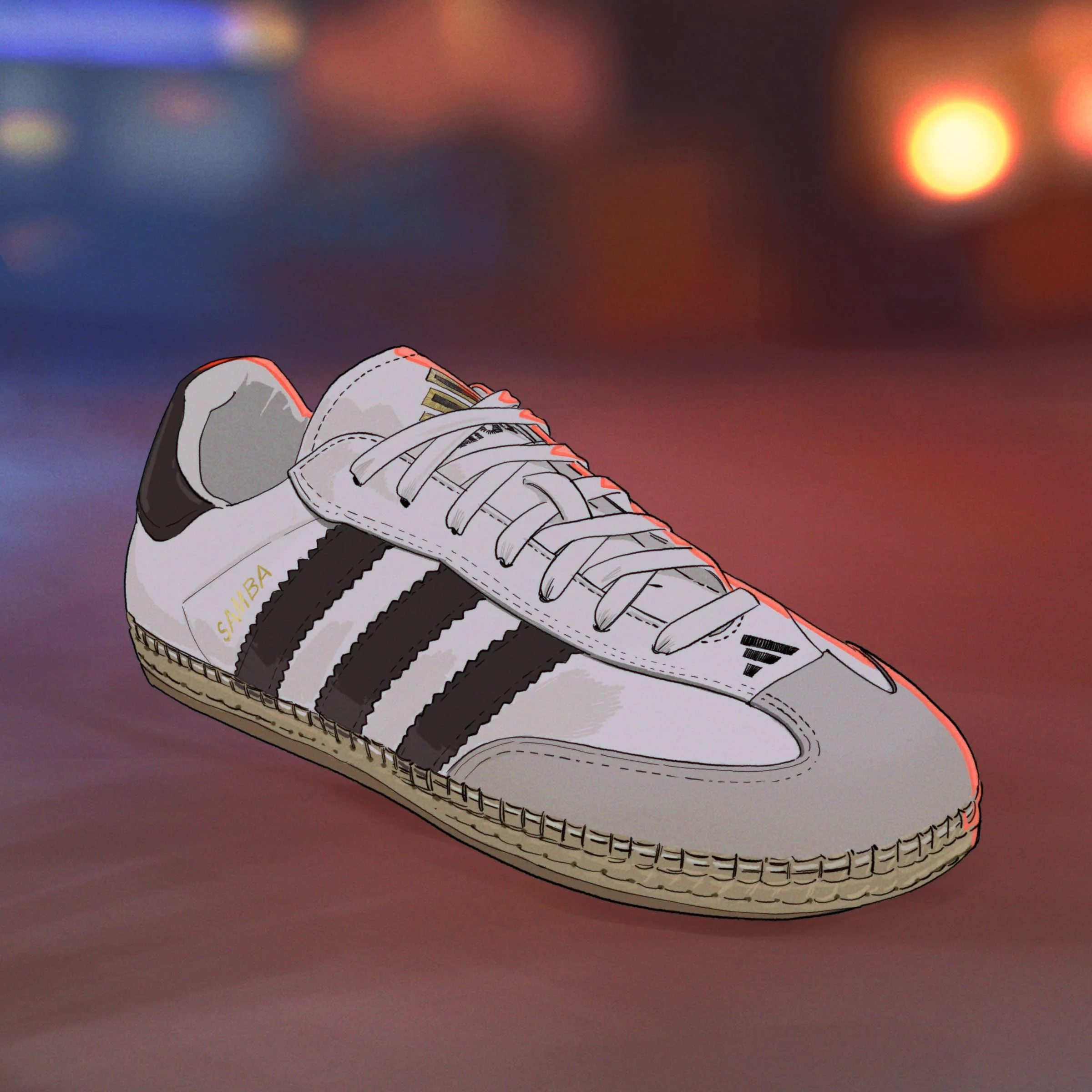 Adidas CLOT Samba Espadrille by EDC Unisex Shoes Color: Footwear White/Core Black/Footwear White Style: KJ0274 - Image 9
