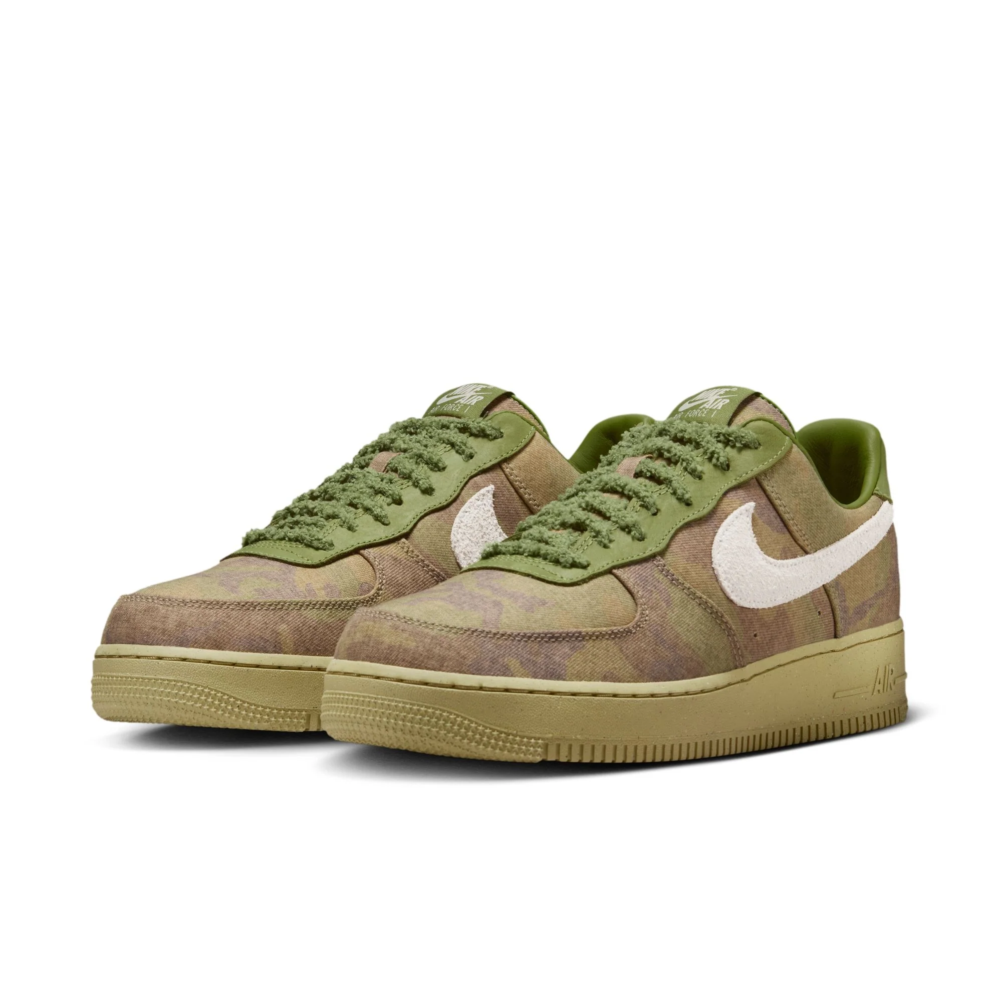 Air Force 1 Low Men's Shoes Color: Asparagus/wheat Grass-aluminum-phantom Style: IO5011-300 - Image 7