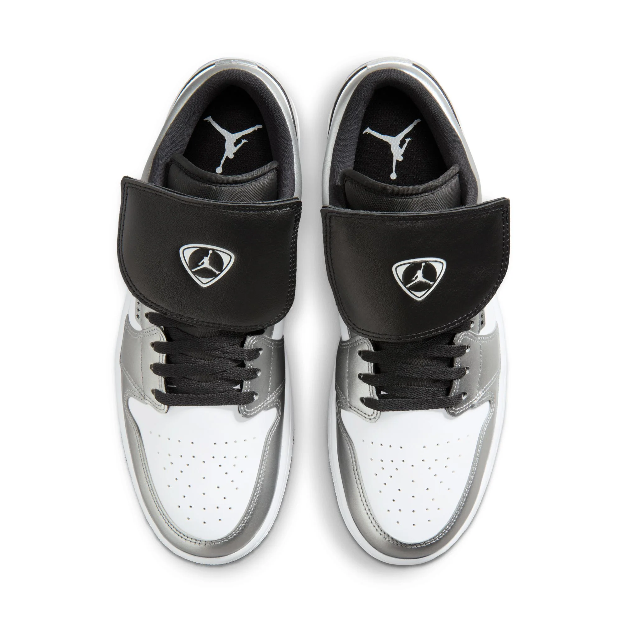 Air Jordan 1 Low SE Color: WHITE/BLACK-WHITE-METALLIC SILVER Style: IR2278-100 - Image 12