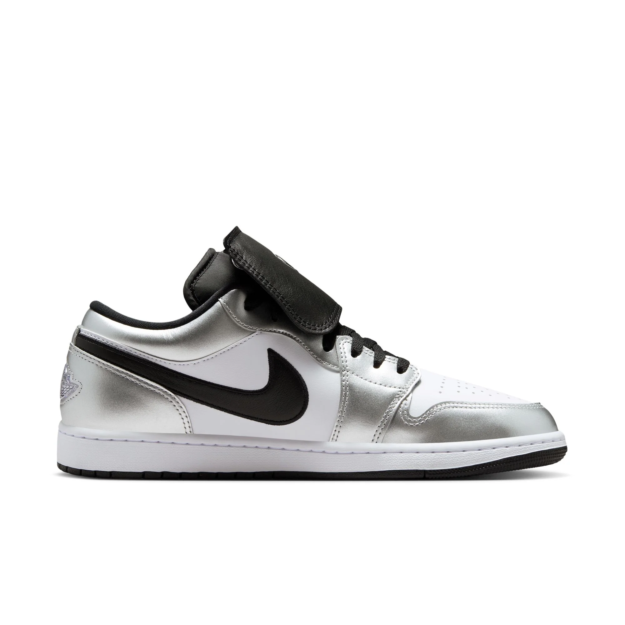 Air Jordan 1 Low SE Color: WHITE/BLACK-WHITE-METALLIC SILVER Style: IR2278-100 - Image 3