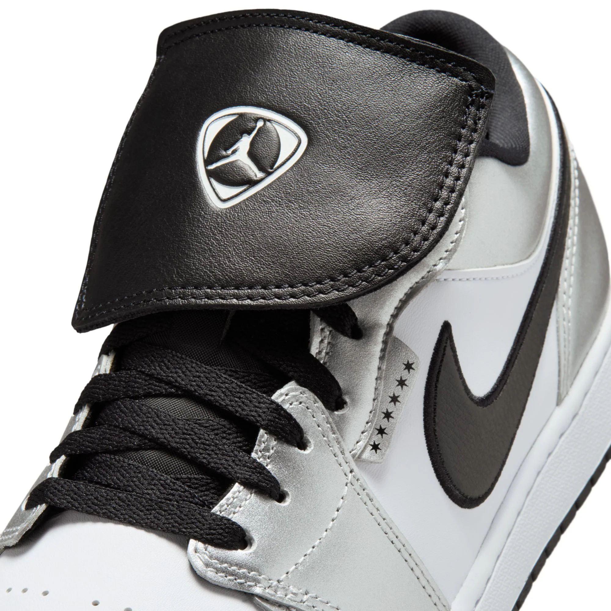Air Jordan 1 Low SE Color: WHITE/BLACK-WHITE-METALLIC SILVER Style: IR2278-100 - Image 5