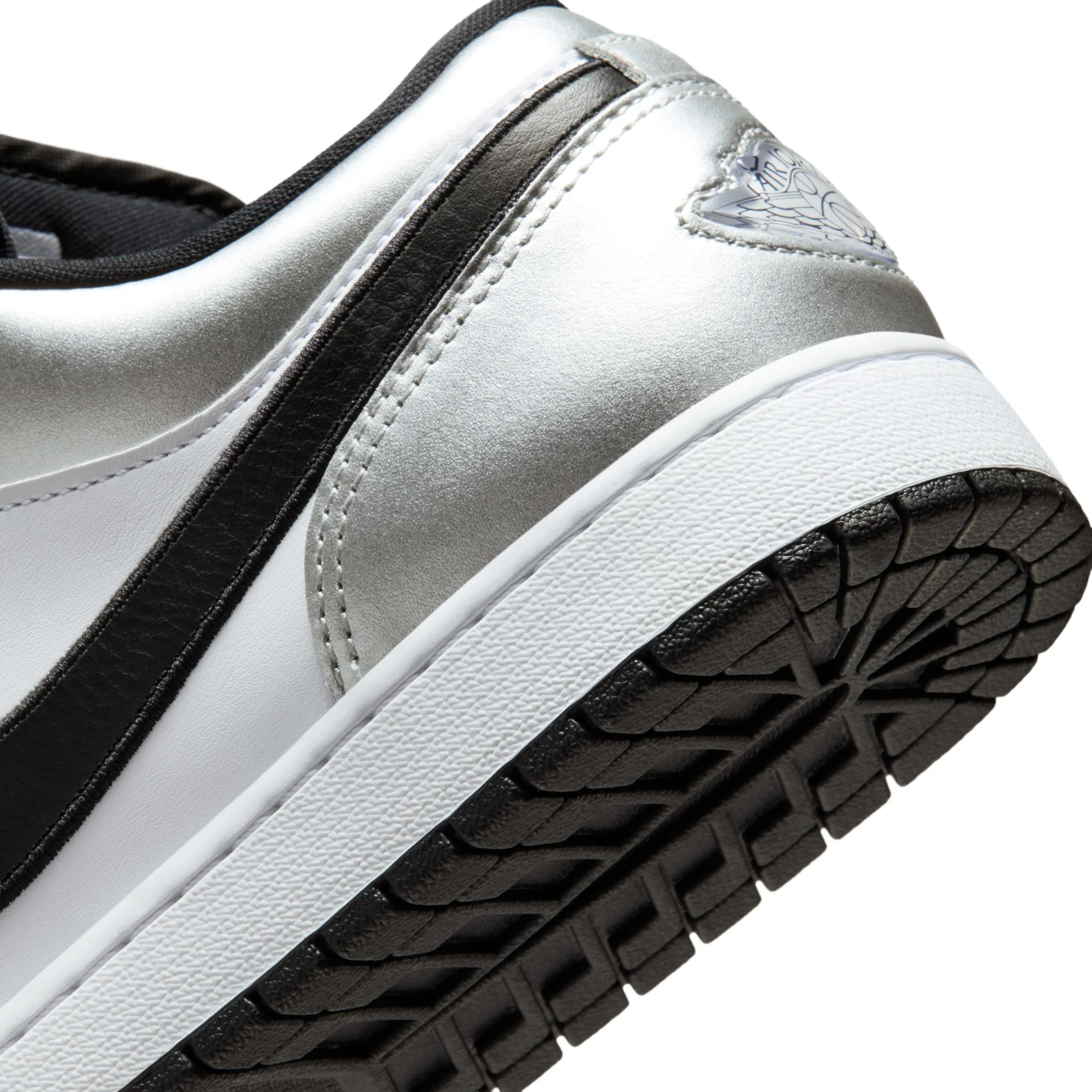 Air Jordan 1 Low SE Color: WHITE/BLACK-WHITE-METALLIC SILVER Style: IR2278-100 - Image 6