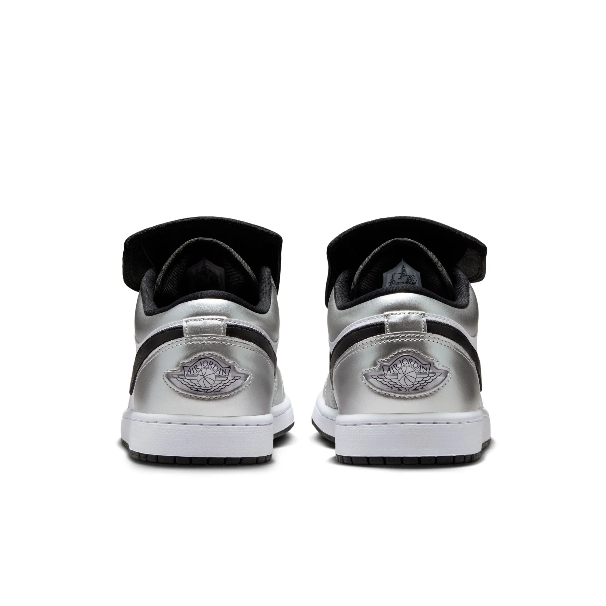 Air Jordan 1 Low SE Color: WHITE/BLACK-WHITE-METALLIC SILVER Style: IR2278-100 - Image 9