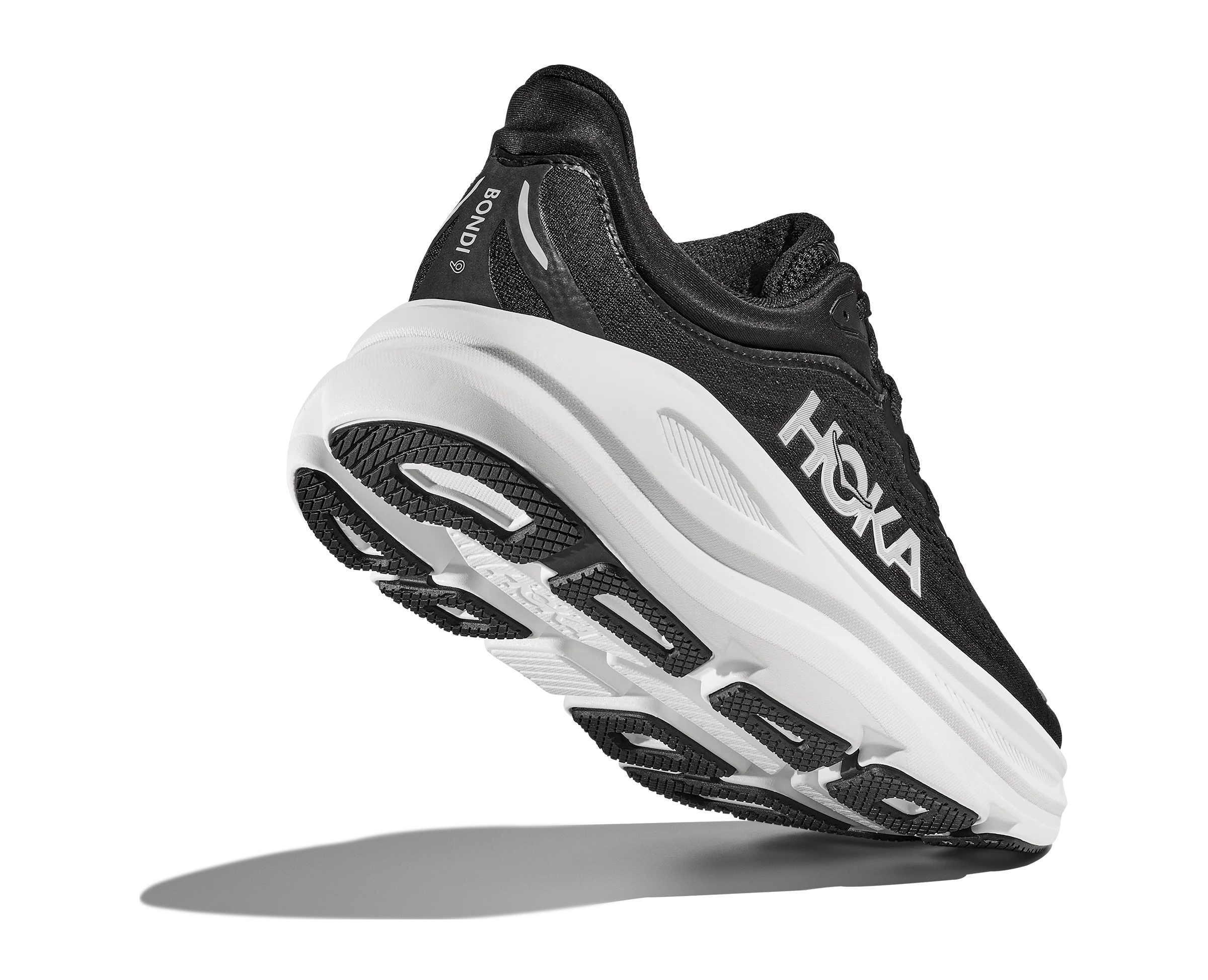 Hoka Bondi 9 Mens Shoes Color: Black/White Style: 1162011-BWHT - Image 3