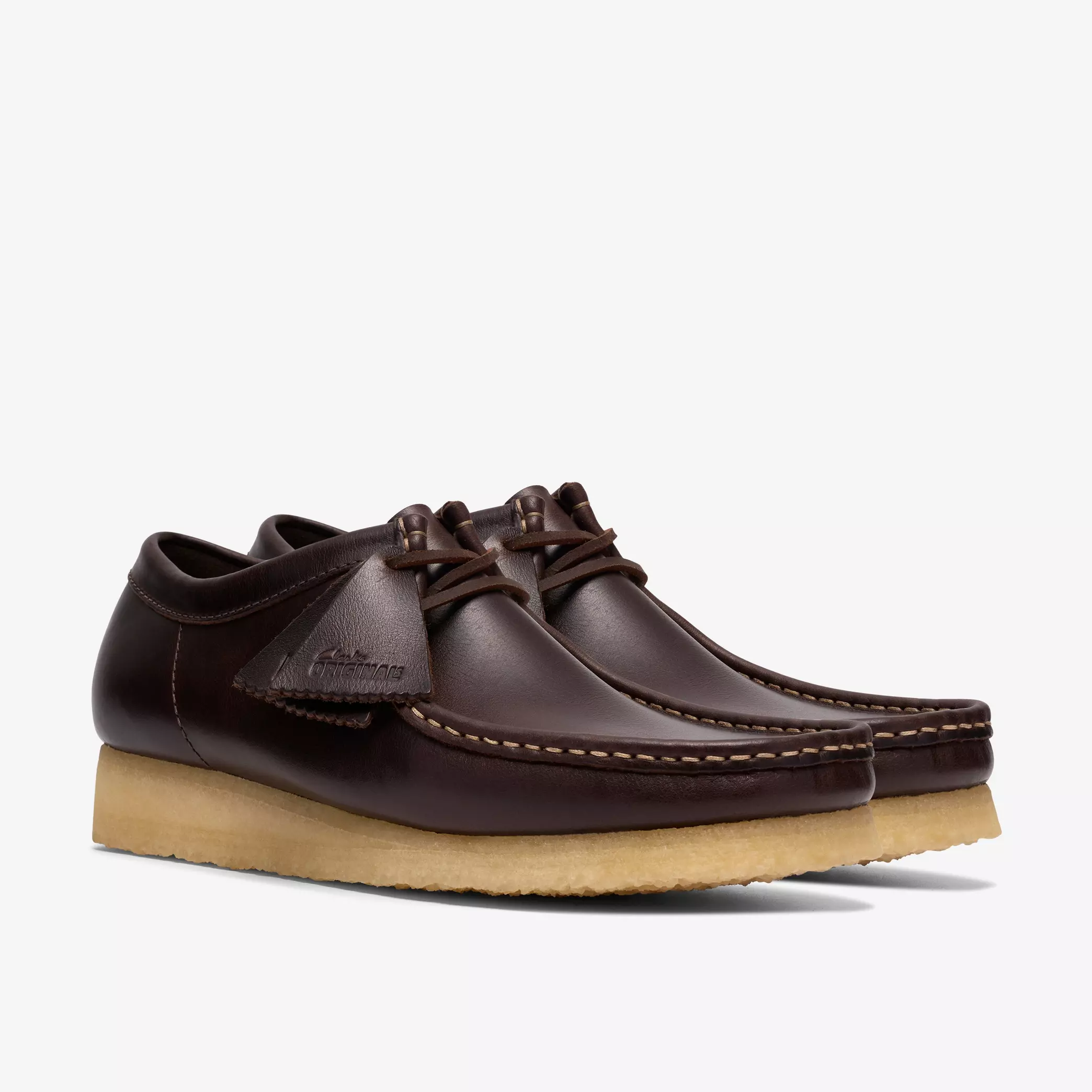Clarks Wallabee Mens Shoes Color: Dark Brown Leather Style: 26186567 - Image 4