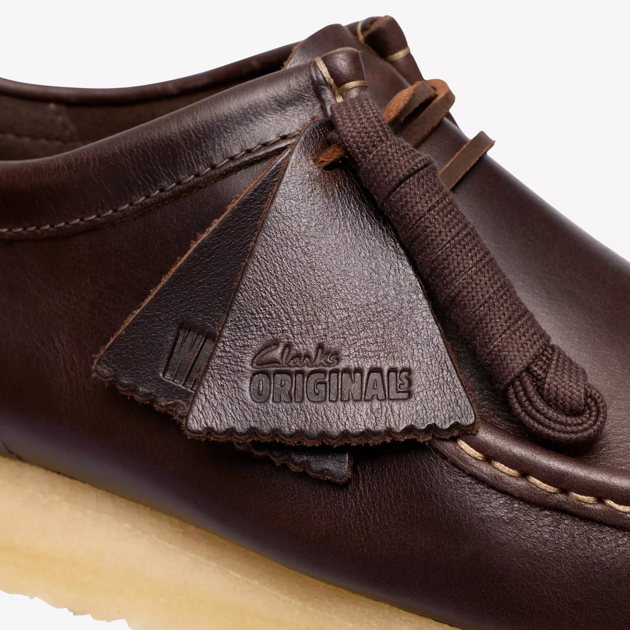 Clarks Wallabee Mens Shoes Color: Dark Brown Leather Style: 26186567 - Image 7
