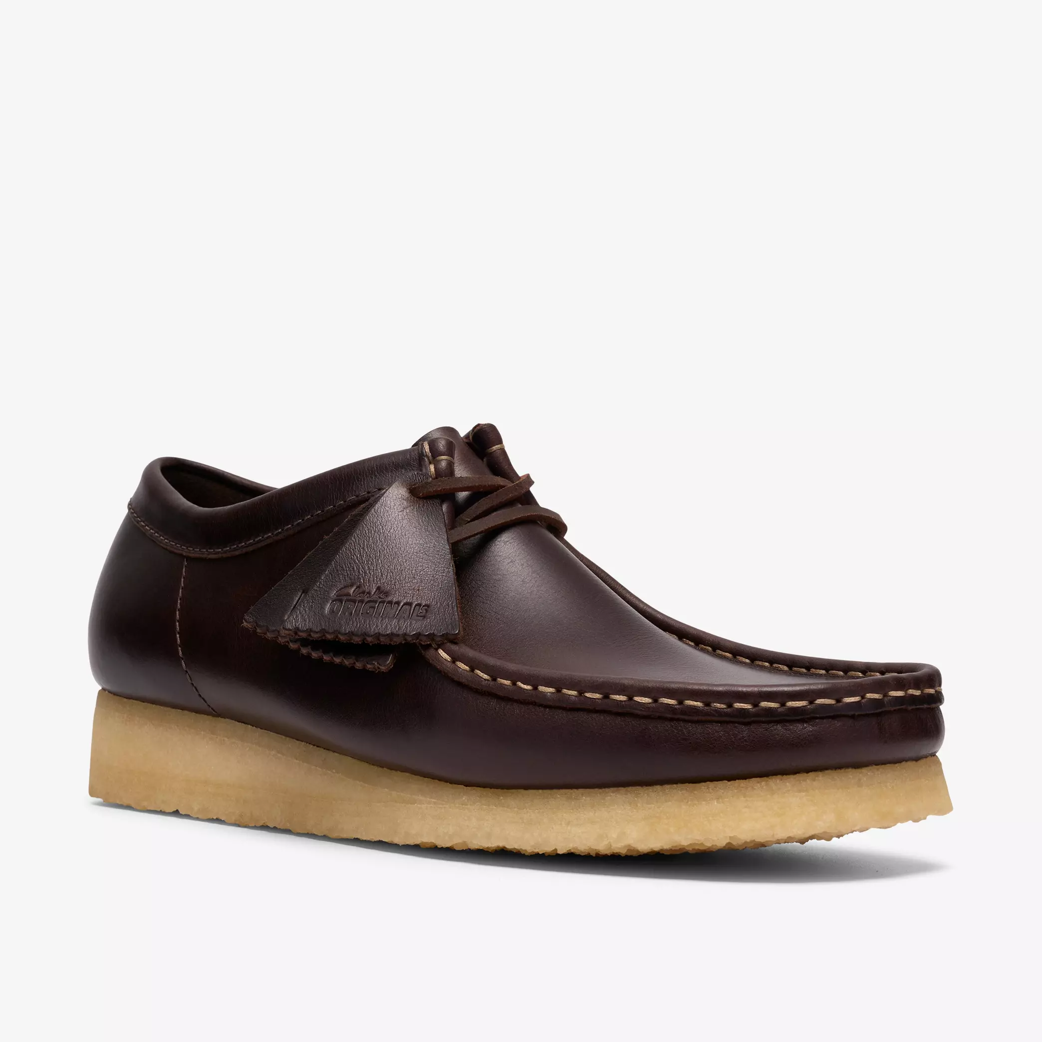Clarks Wallabee Mens Shoes Color: Dark Brown Leather Style: 26186567 - Image 8