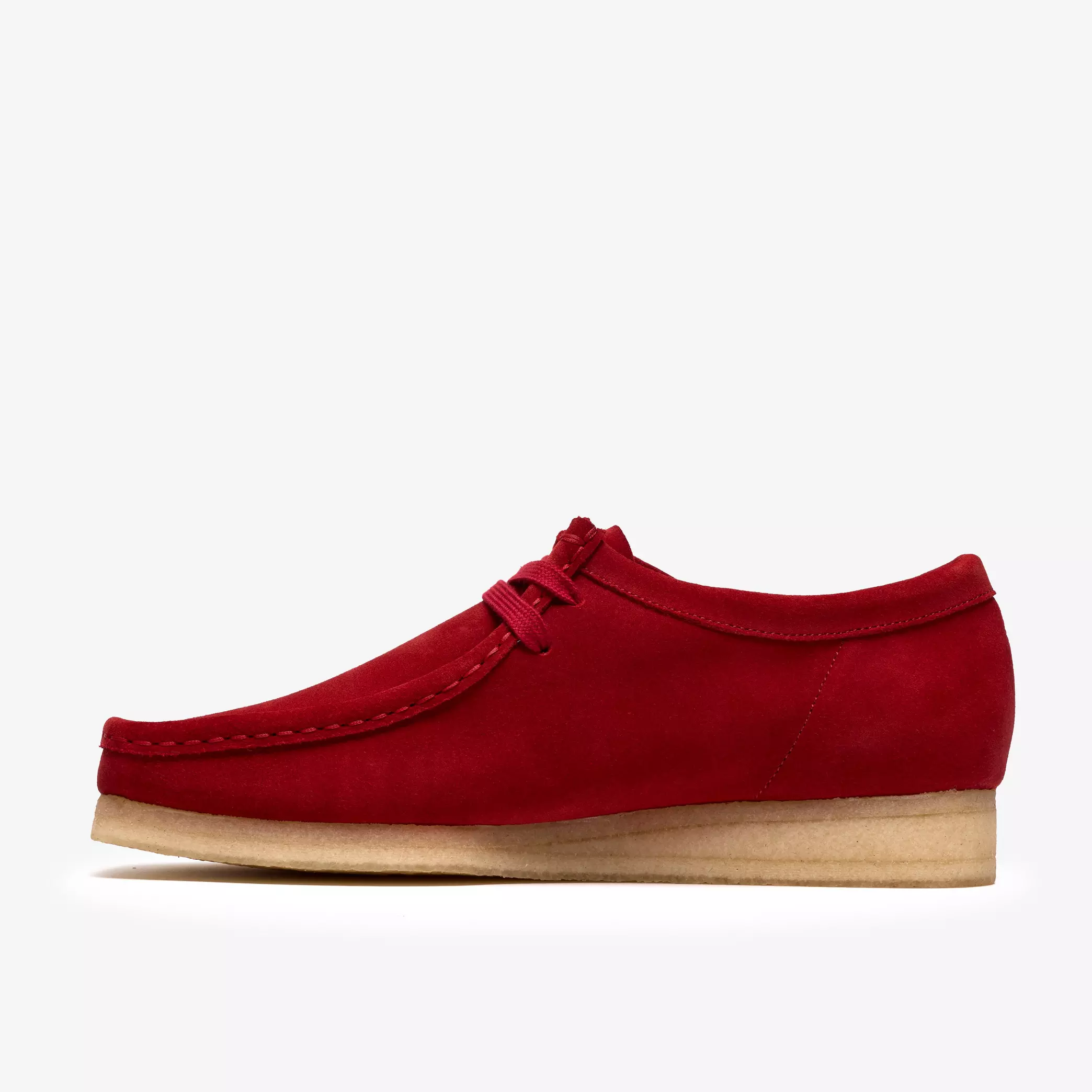 Clarks Wallabee Mens Shoes Color: Deep Red Suede Style: 26186772 - Image 5
