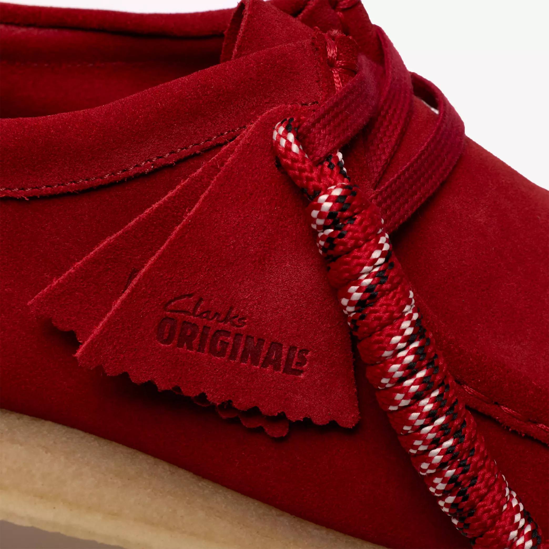 Clarks Wallabee Mens Shoes Color: Deep Red Suede Style: 26186772 - Image 6