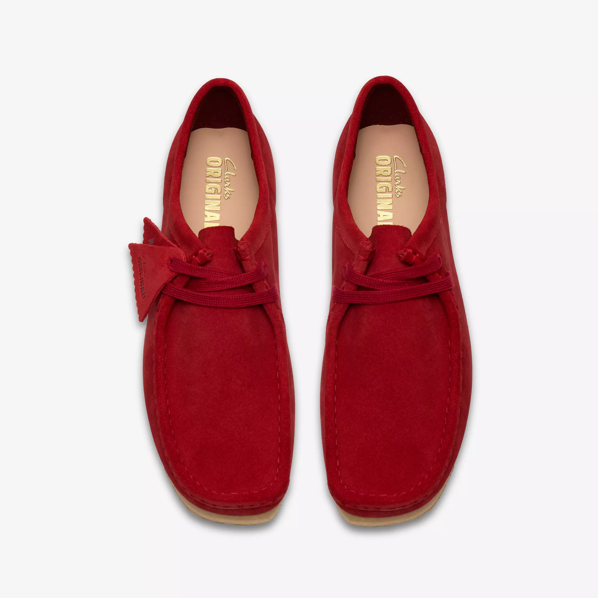 Clarks Wallabee Mens Shoes Color: Deep Red Suede Style: 26186772 - Image 8