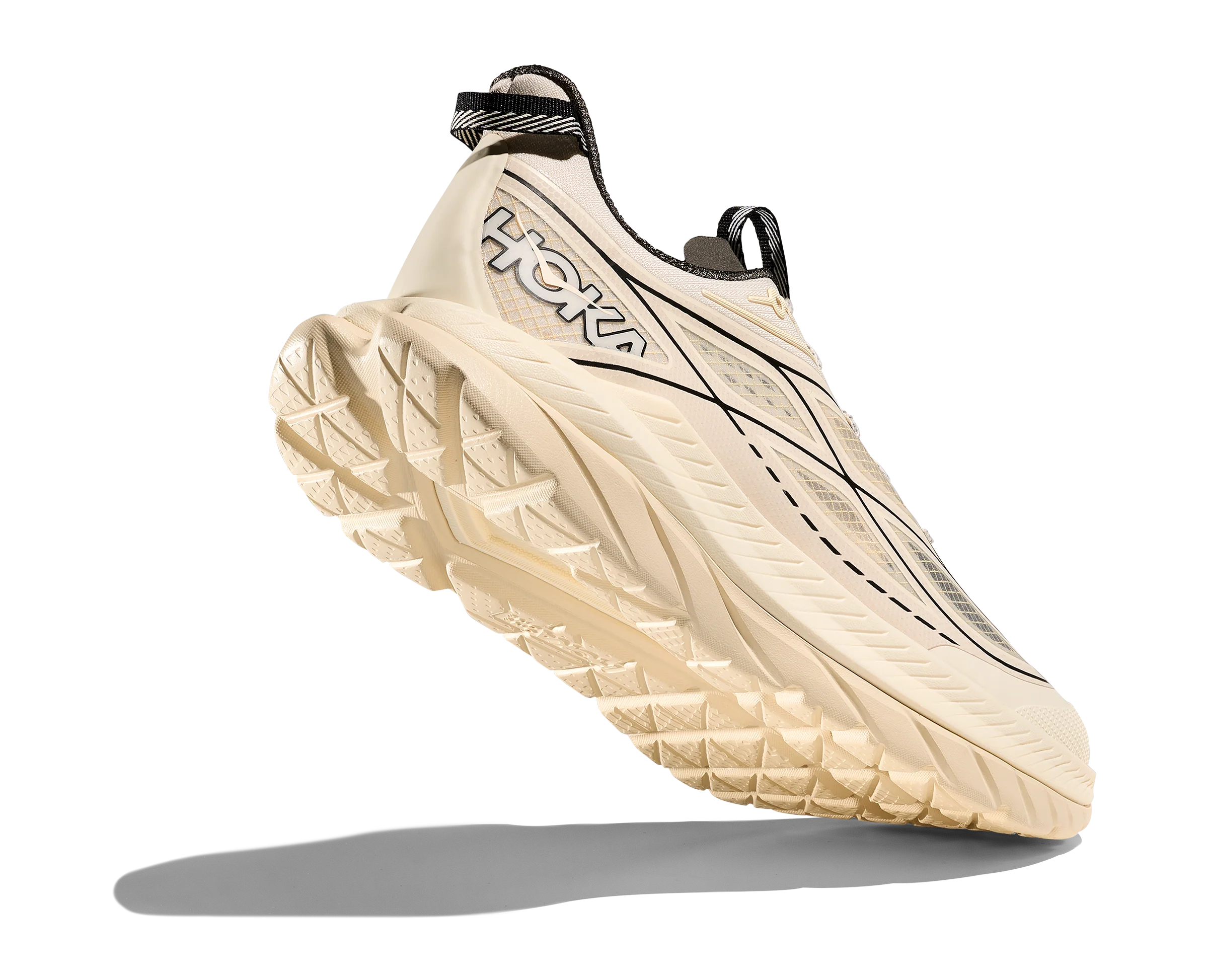 Hoka Mach Remastered Mens Shoes Color: Eggshell/Asphalt Grey Style: 1176250-EHL - Image 4
