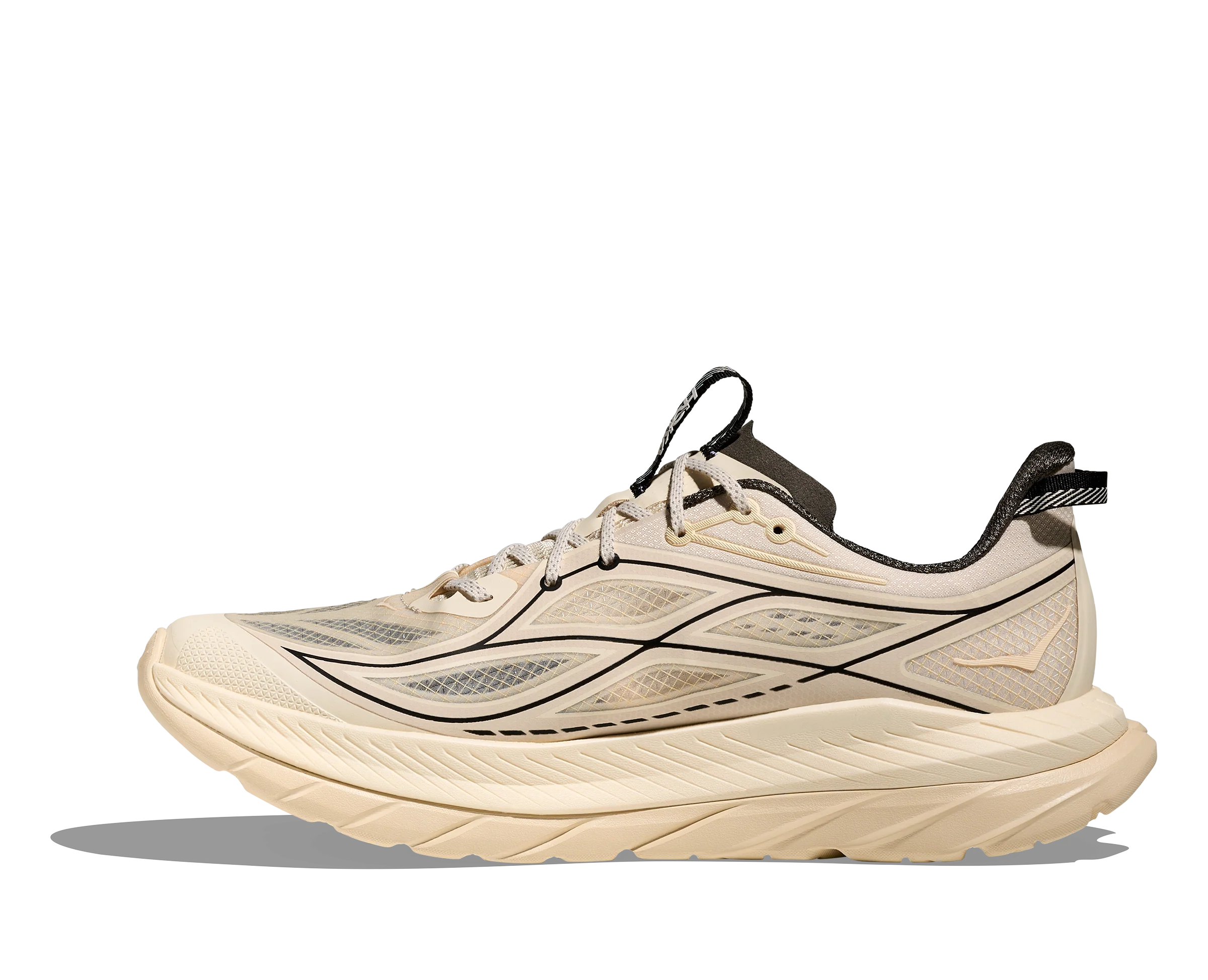 Hoka Mach Remastered Mens Shoes Color: Eggshell/Asphalt Grey Style: 1176250-EHL - Image 8