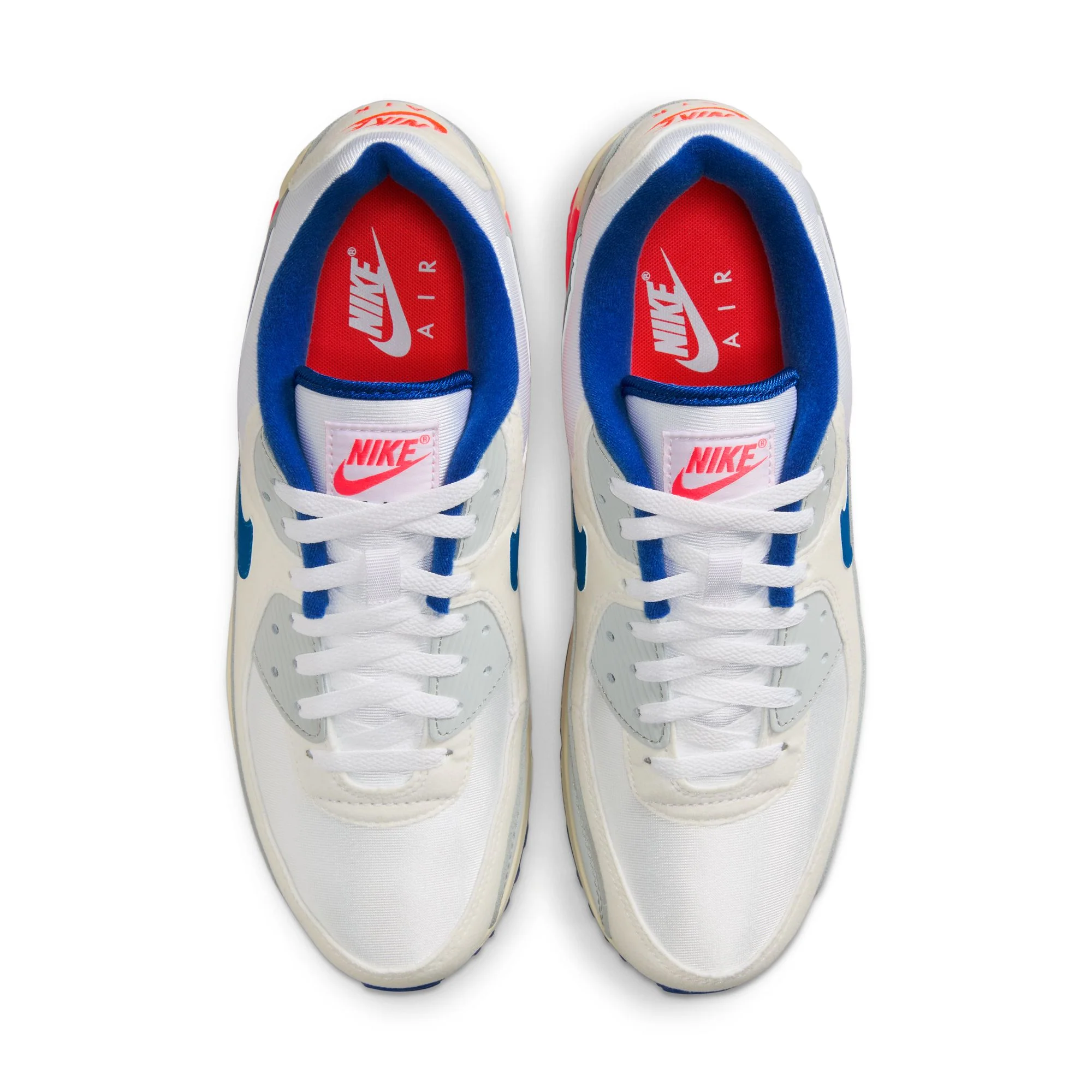 Nike Air Max 90 Color: LT BASE GREY/SPORT ROYAL-COCONUT MILK Style: IU0767-001 - Image 8