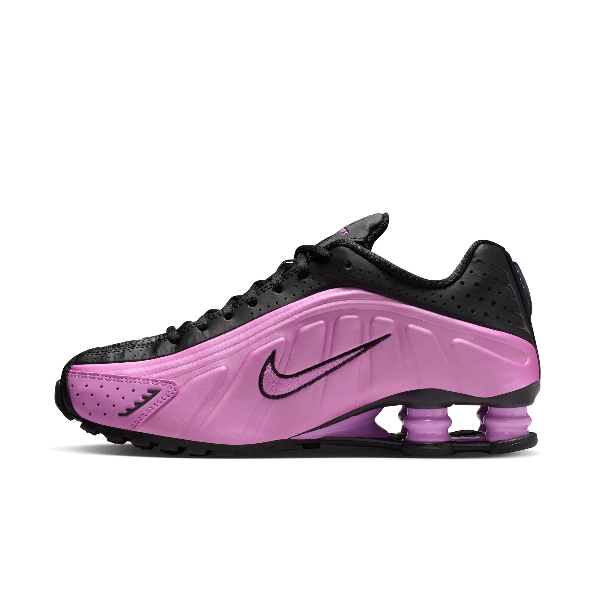 Nike Women's Shox R4 Color: BLACK/LT MAGENTA-BLACK Style: AR3565-014 - Image 10