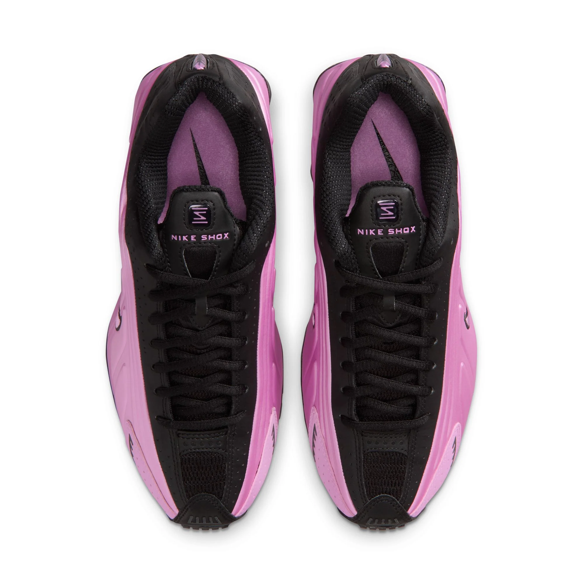 Nike Women's Shox R4 Color: BLACK/LT MAGENTA-BLACK Style: AR3565-014 - Image 8