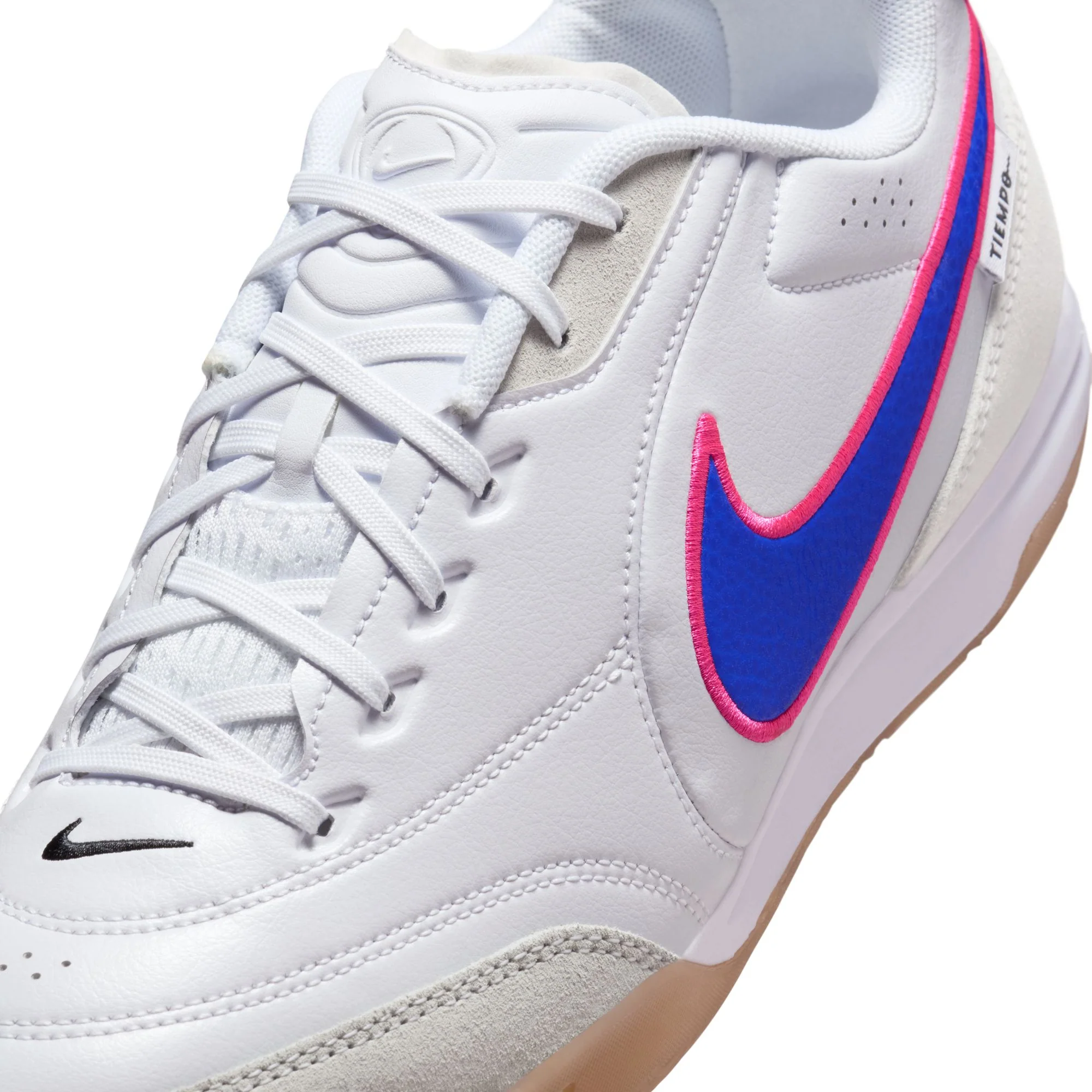 Nike Tiempo Streetgato Indoor/Court Low-Top Soccer Shoes Color: White/racer Blue-pink Blast Style: HQ7017-146 - Image 7