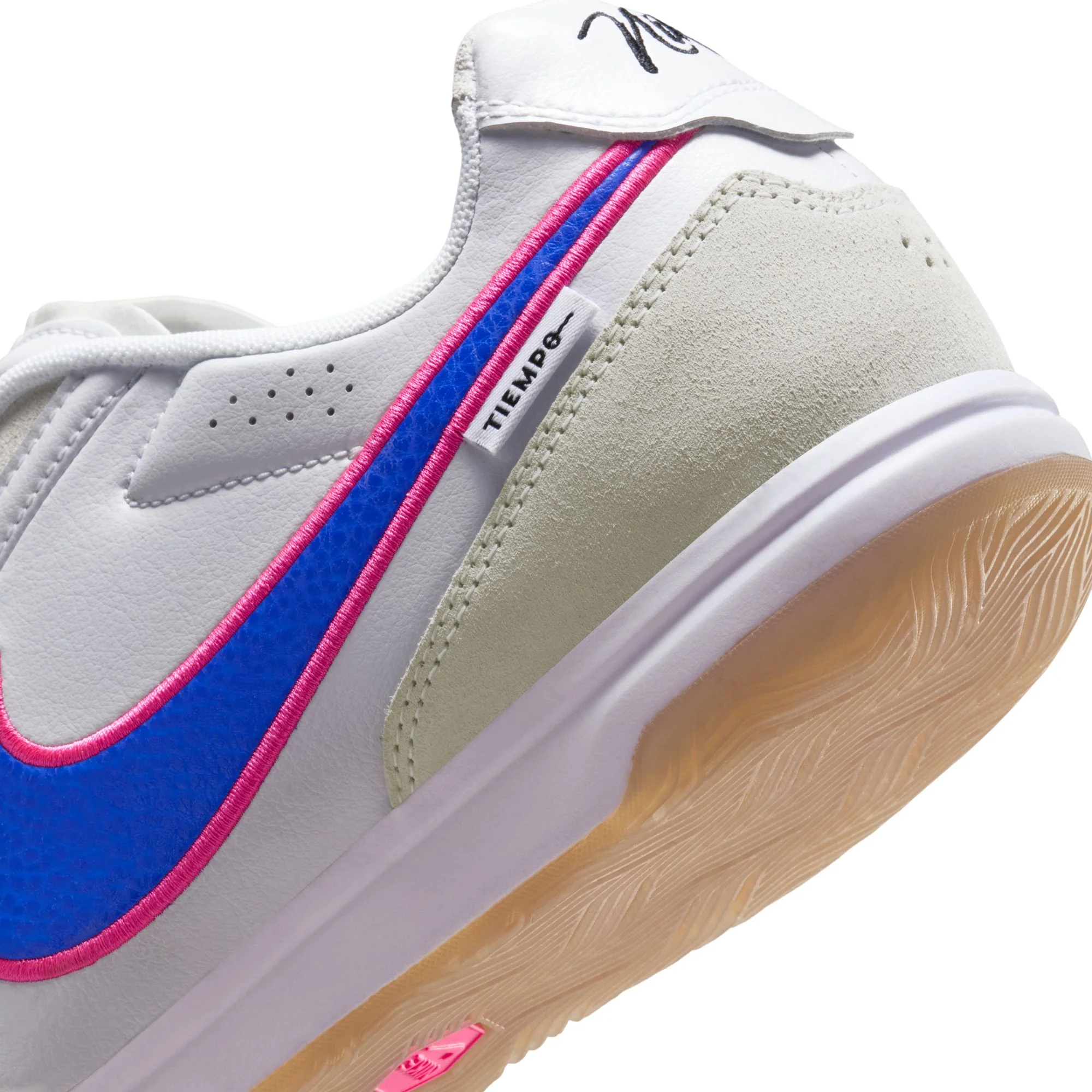 Nike Tiempo Streetgato Indoor/Court Low-Top Soccer Shoes Color: White/racer Blue-pink Blast Style: HQ7017-146 - Image 8