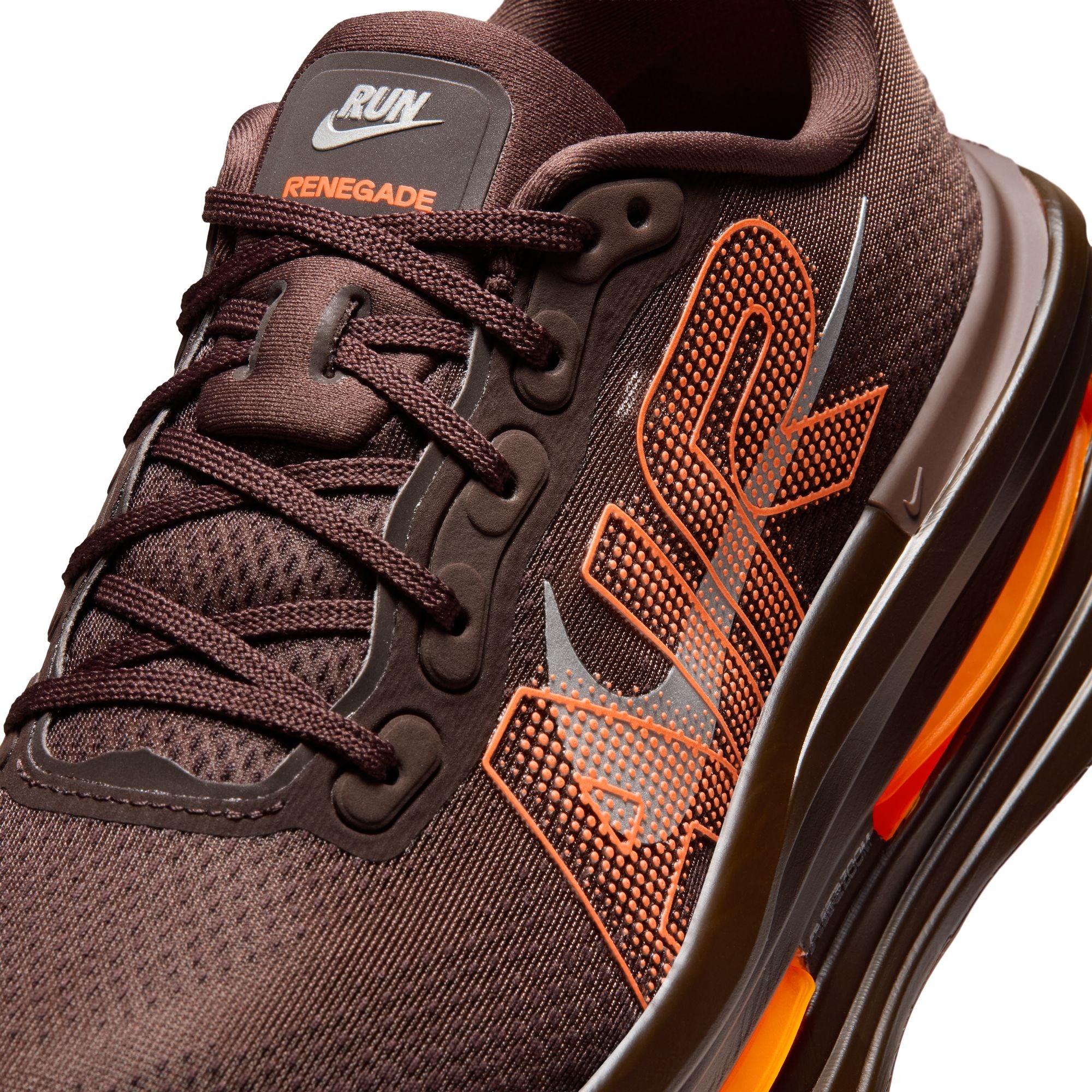 Nike Vomero Premium x Renegade Mens Shoes Color: Brown Basalt/Hyper Crimson/Total Orange Style: IQ7314-200 - Image 4