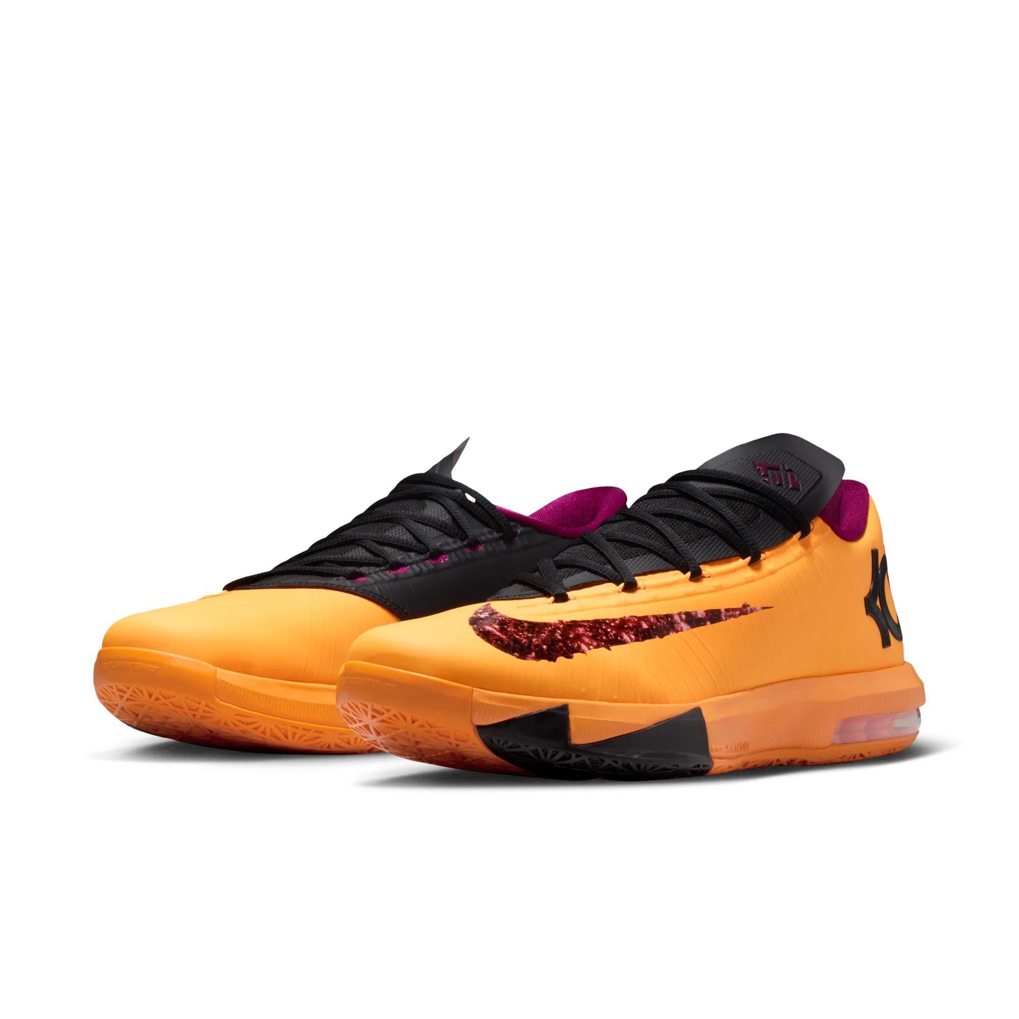 Nike Zoom KD 6 Men's Shoes Color: Laser Orange/raspberry Red-black Style: IB6903-800 - Image 2
