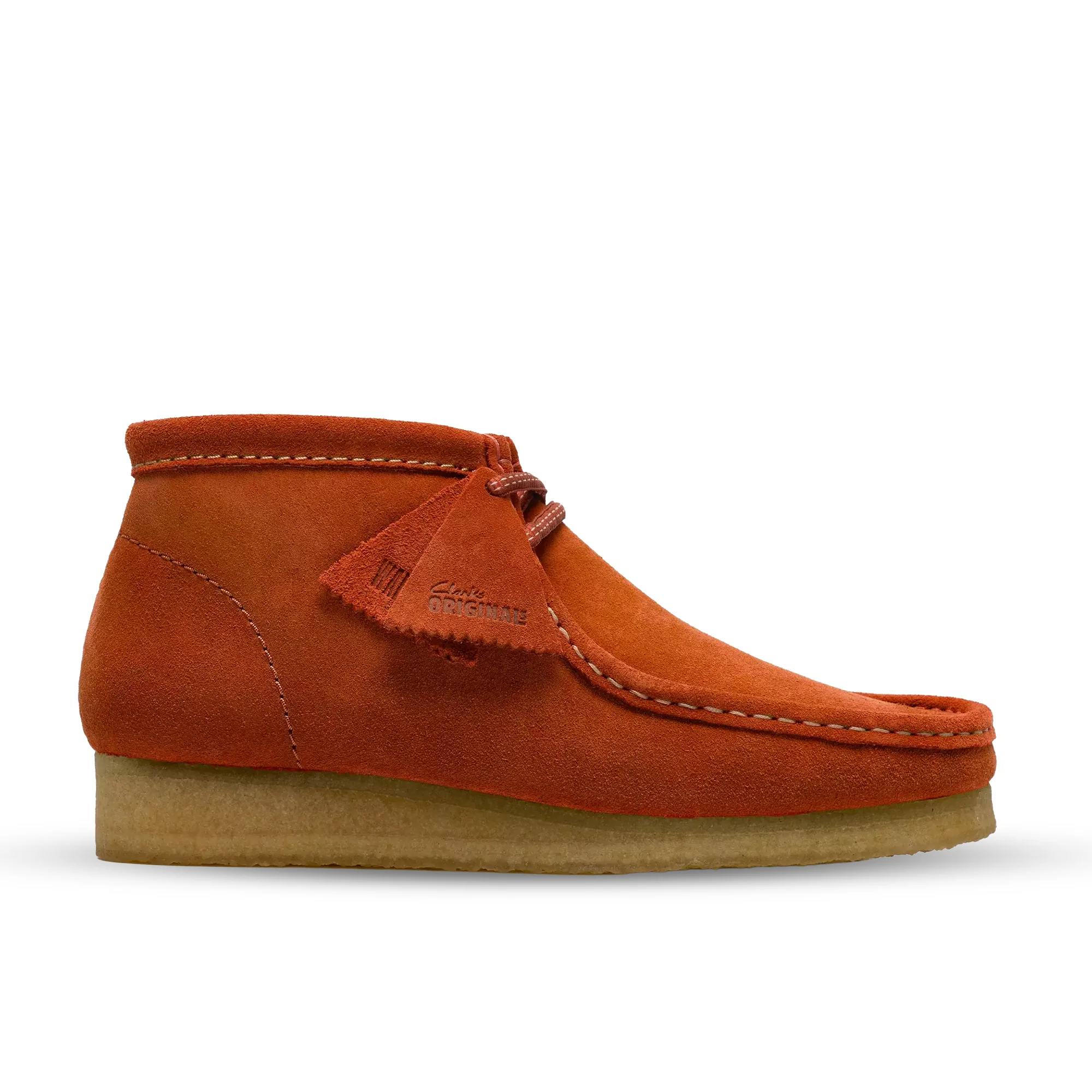 Clarks Wallabee Boot Mens Shoes Color: Orange Suede Style: 26185643
