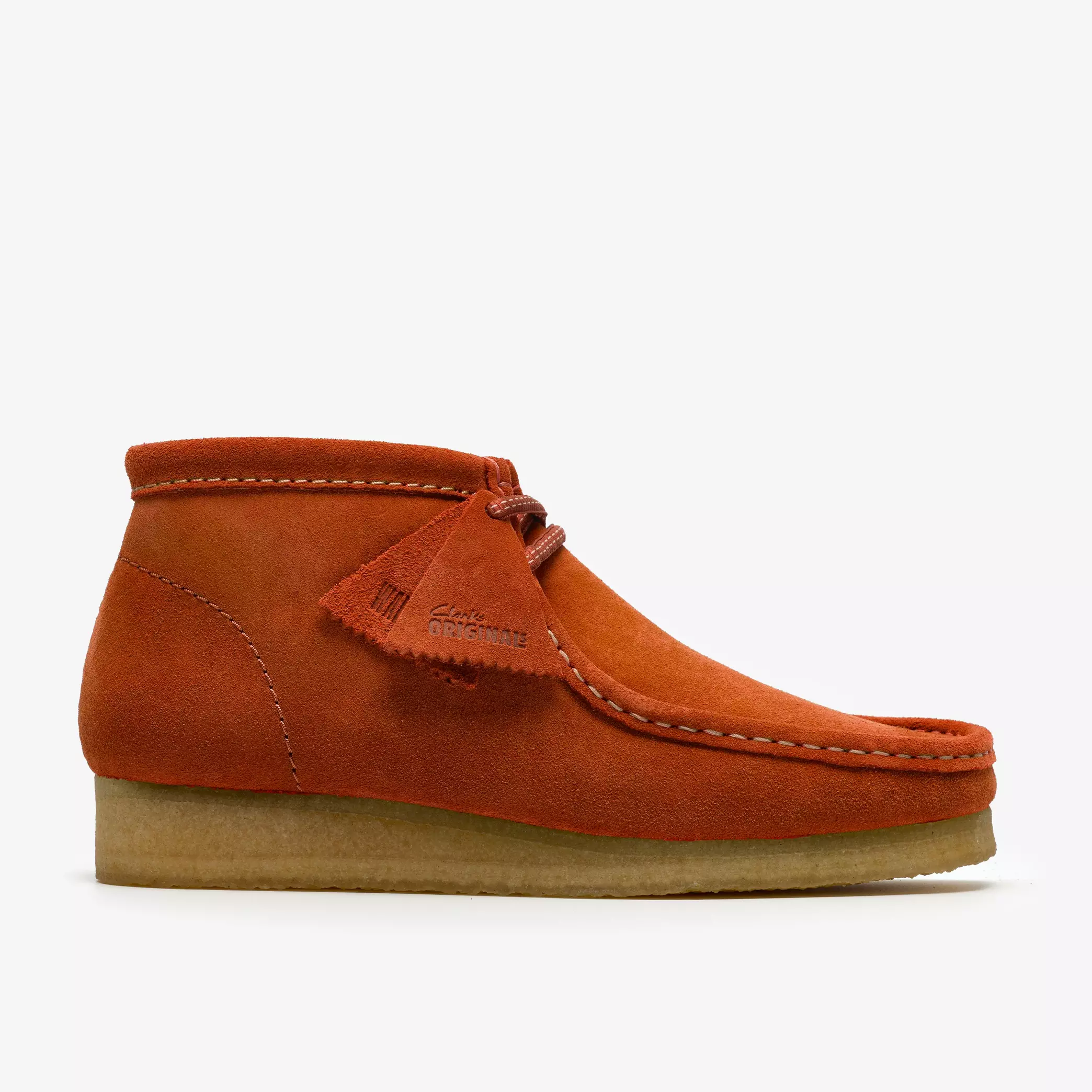 Clarks Wallabee Boot Mens Shoes Color: Orange Suede Style: 26185643 - Image 5