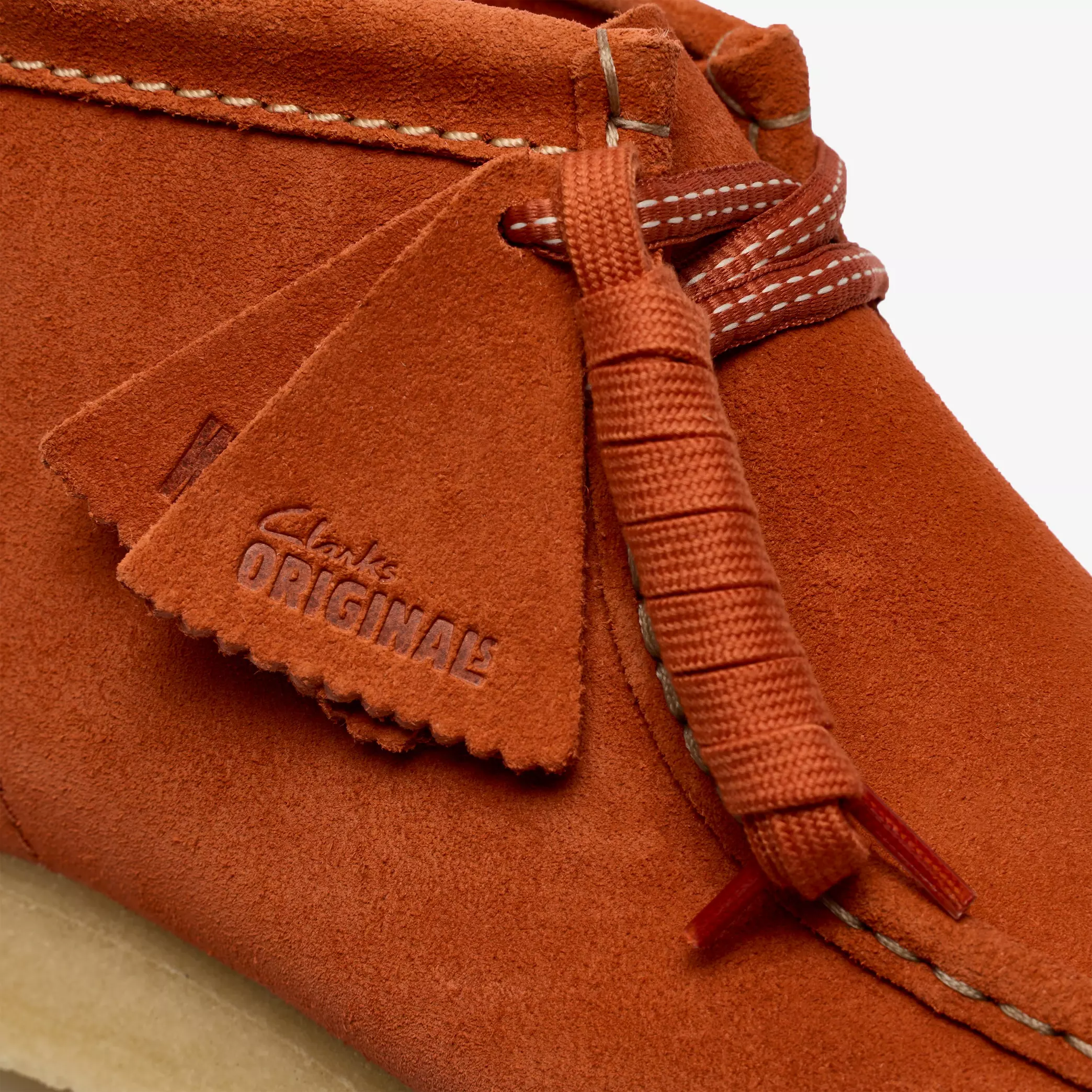 Clarks Wallabee Boot Mens Shoes Color: Orange Suede Style: 26185643 - Image 6