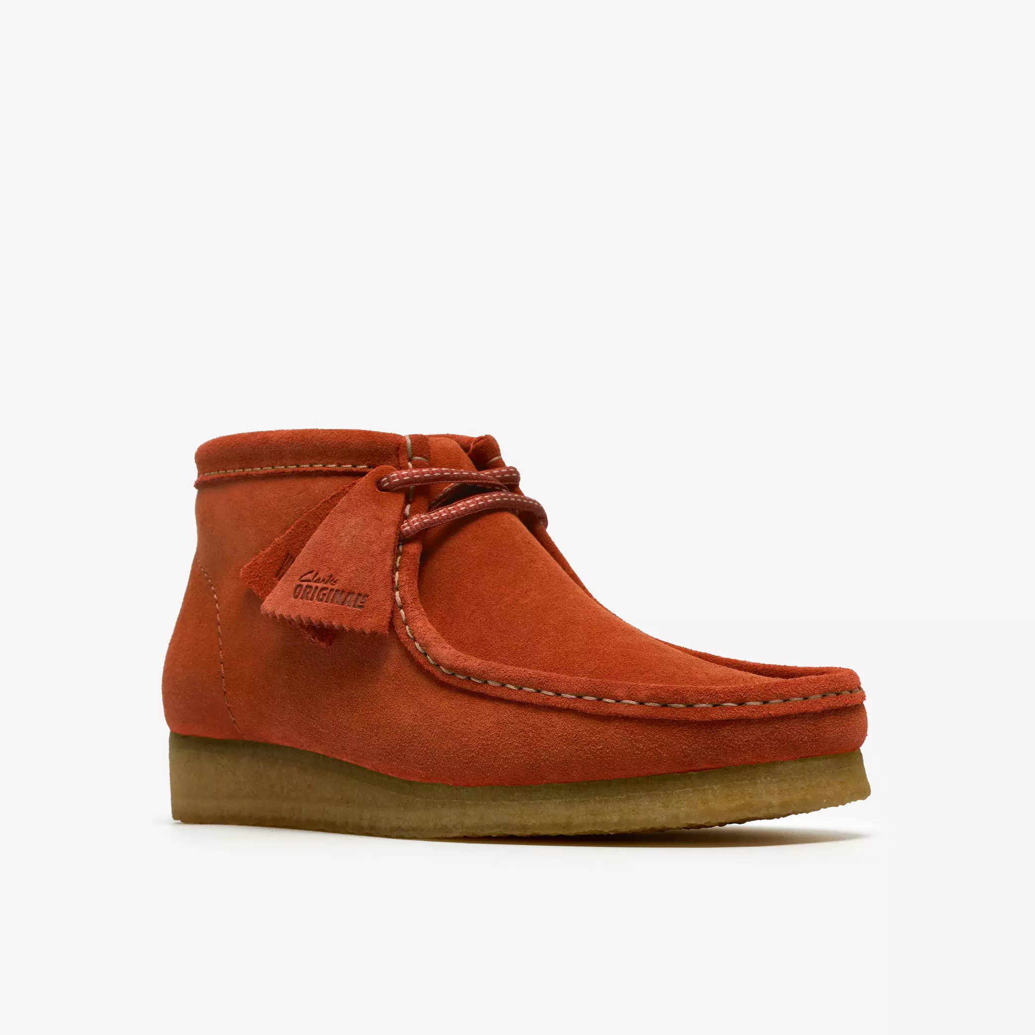 Clarks Wallabee Boot Mens Shoes Color: Orange Suede Style: 26185643 - Image 7