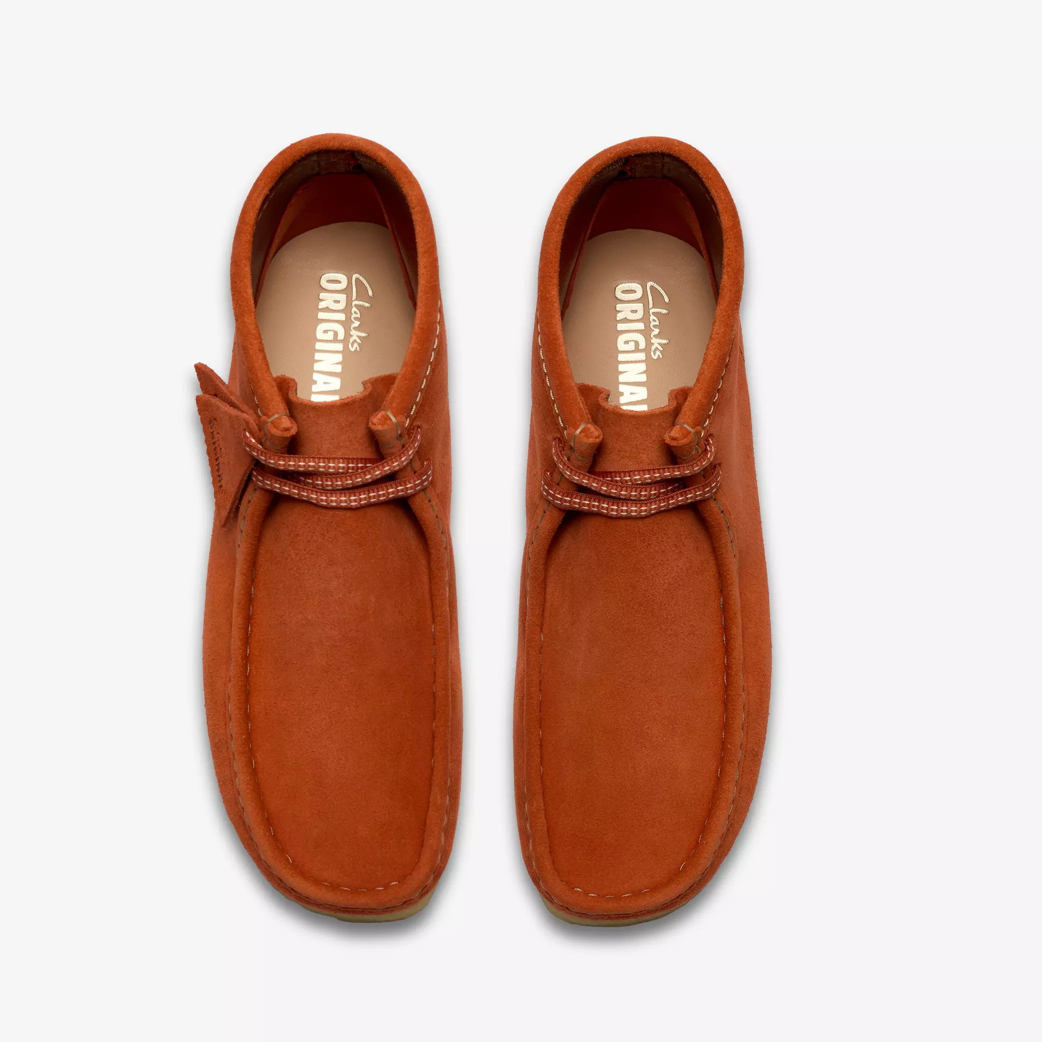 Clarks Wallabee Boot Mens Shoes Color: Orange Suede Style: 26185643 - Image 8