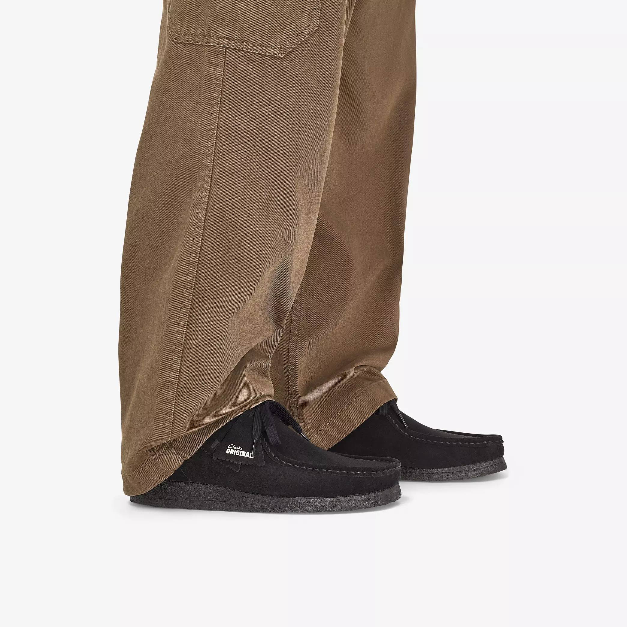 Clarks Wallabee Mens Shoes Color: Black Suede Style: 26155519 - Image 4