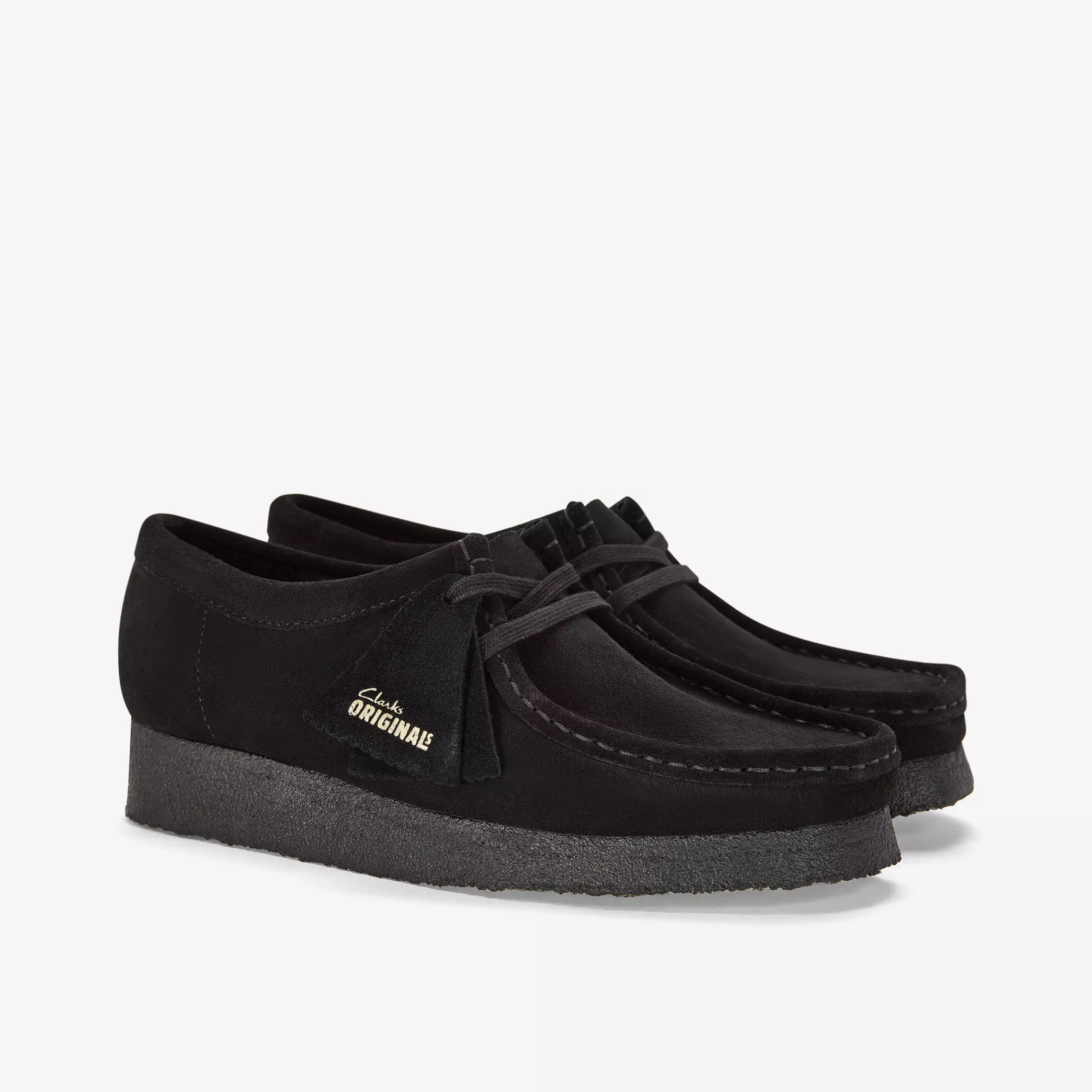 Clarks Wallabee Mens Shoes Color: Black Suede Style: 26155519 - Image 7