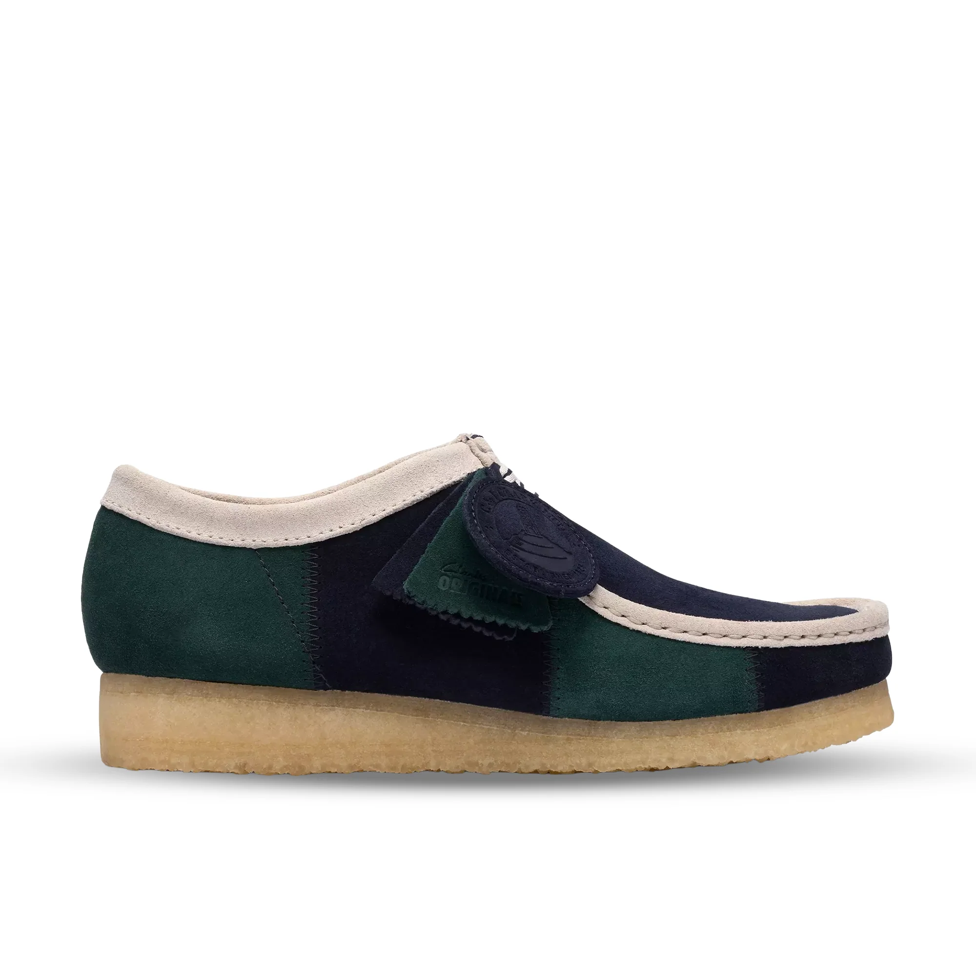 Clarks Wallabee Mens Shoes Color: Blue/Green Strip Style: 26185545