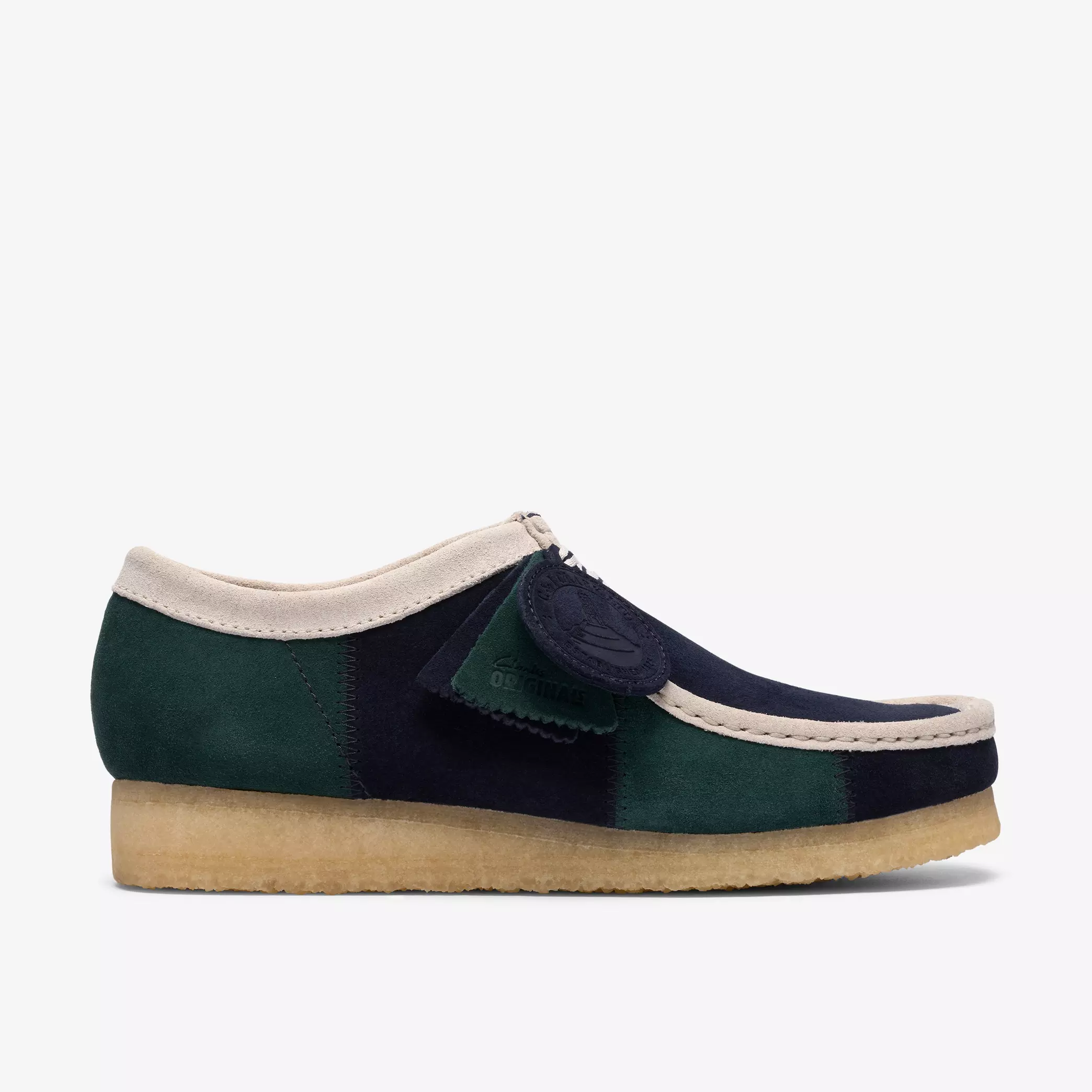Clarks Wallabee Mens Shoes Color: Blue/Green Strip Style: 26185545 - Image 6