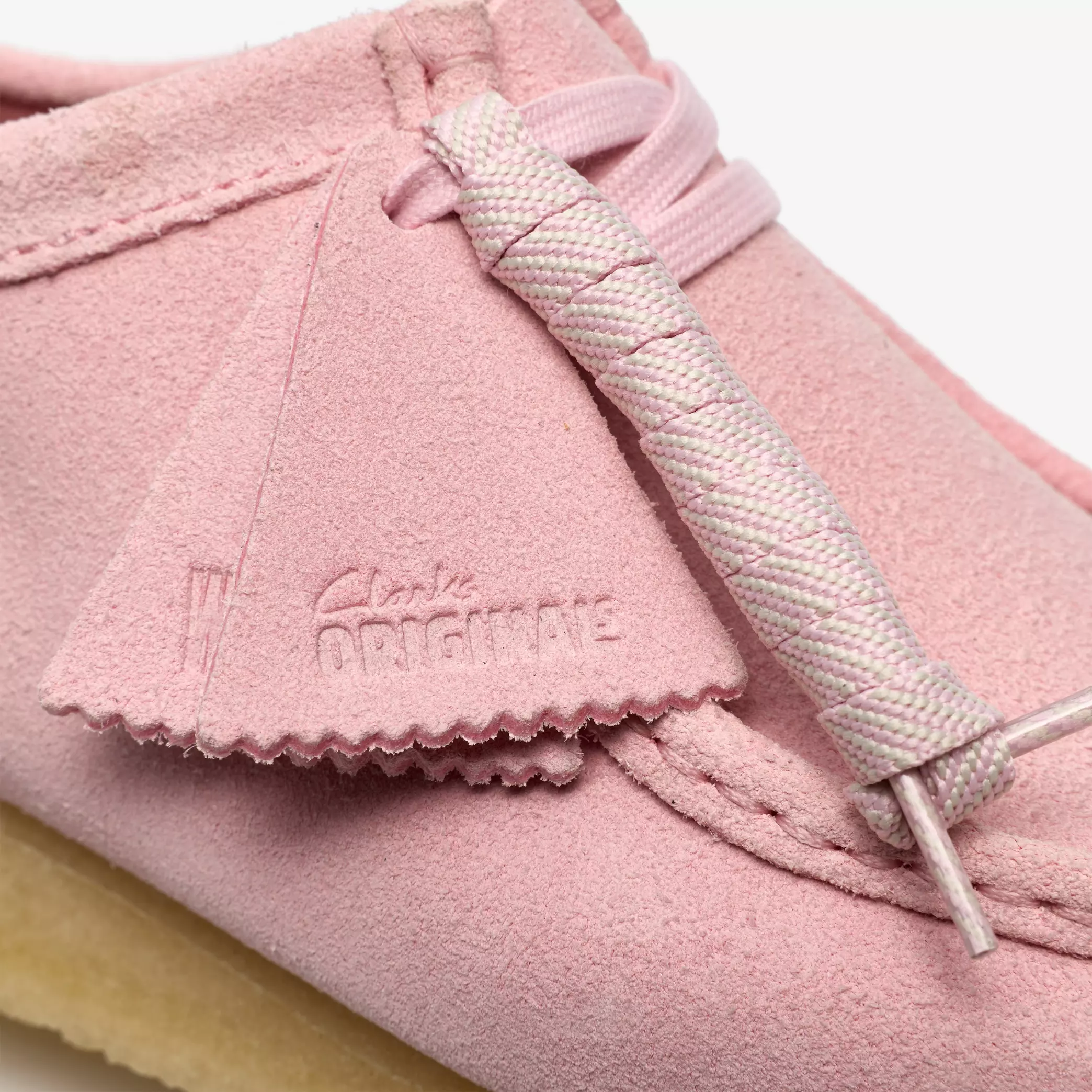 Clarks Wallabee Mens Shoes Color: Light Pink Suede Style: 26185560 - Image 3