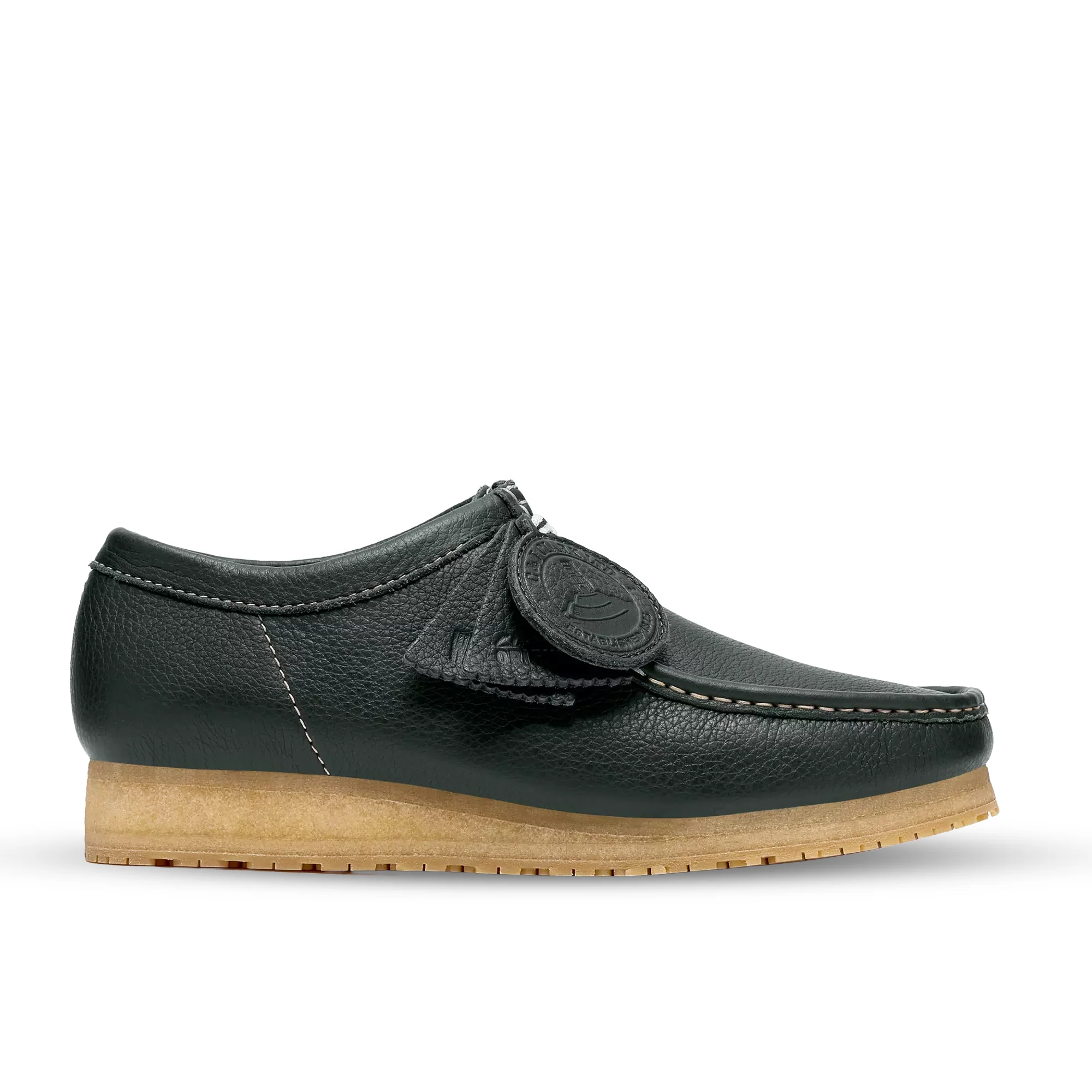 Clarks Wallabee RB Mens Shoes Color: Dark Green Leather Style: 26185656