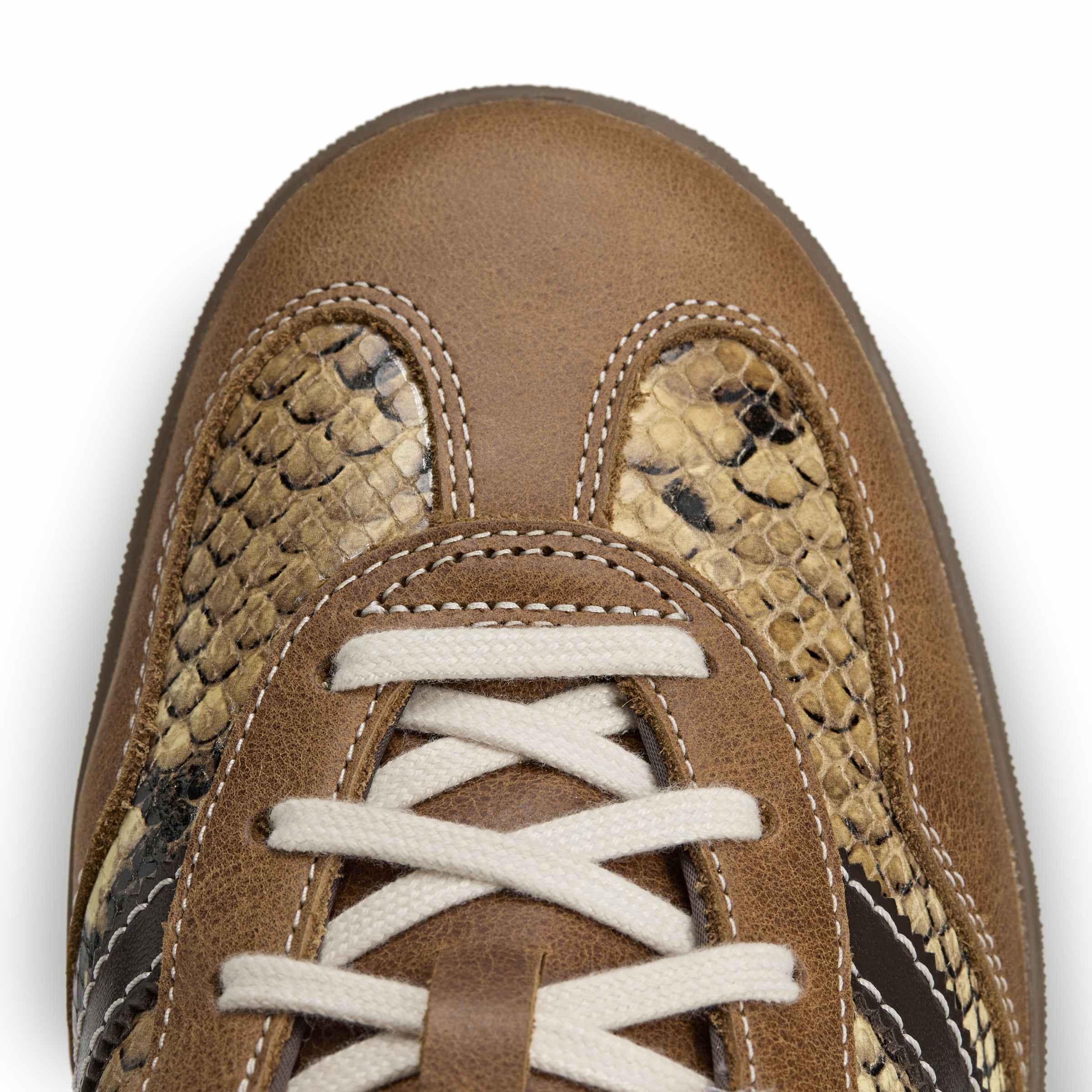 adidas WB Gazelle Snake Mens Shoes Color: Super Color/Dark Brown/Cloud White Style: KK3641 - Image 4